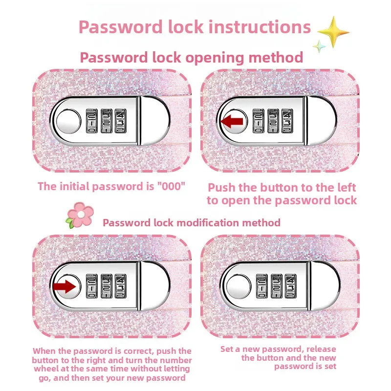 2026 new password lock cash deposit book can be put in cash storage bag deposit wallet bookkeeping book