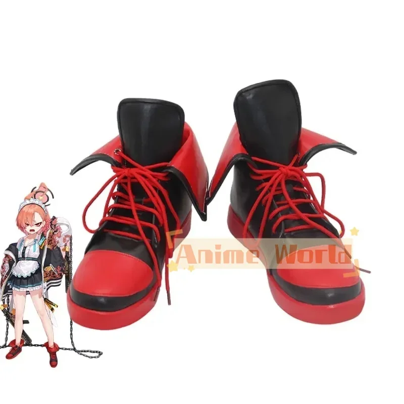 

Game Blue Archive Neru, обувь для косплея, обувь из искусственной кожи, карнавальные ботинки на Хэллоуин, реквизит для косплея, индивидуальный заказ