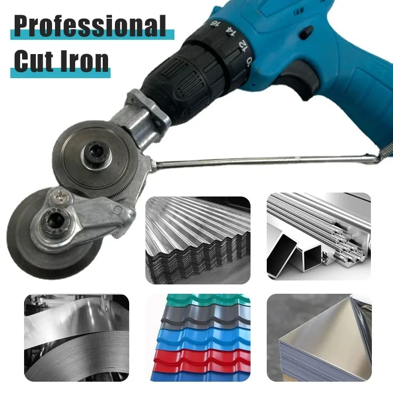 Electric Drill Convert Shears Plate Cutter Metal Sheet Cutter Tool Labor Saving Cutting Tool Sheet Metal Cut Electric Scissor