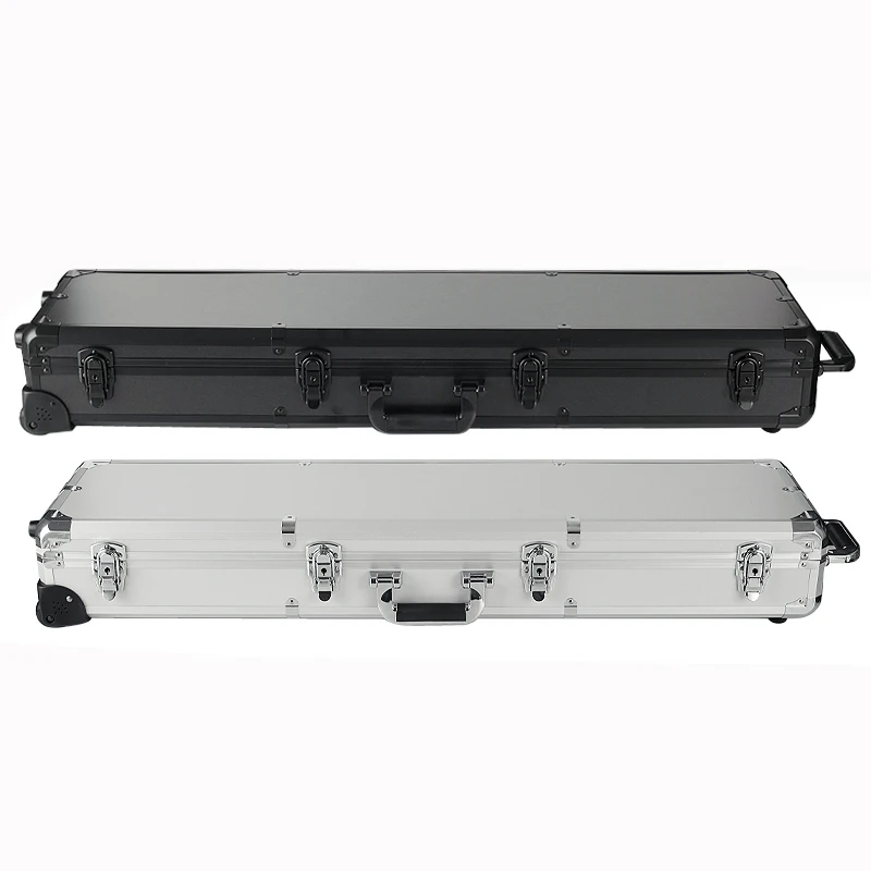 Longo Portátil Hardware Alumínio Toolbox Caixa de Segurança do Equipamento do Instrumento Caixa da Engrenagem do Agregado Familiar Mala Multi-funcional