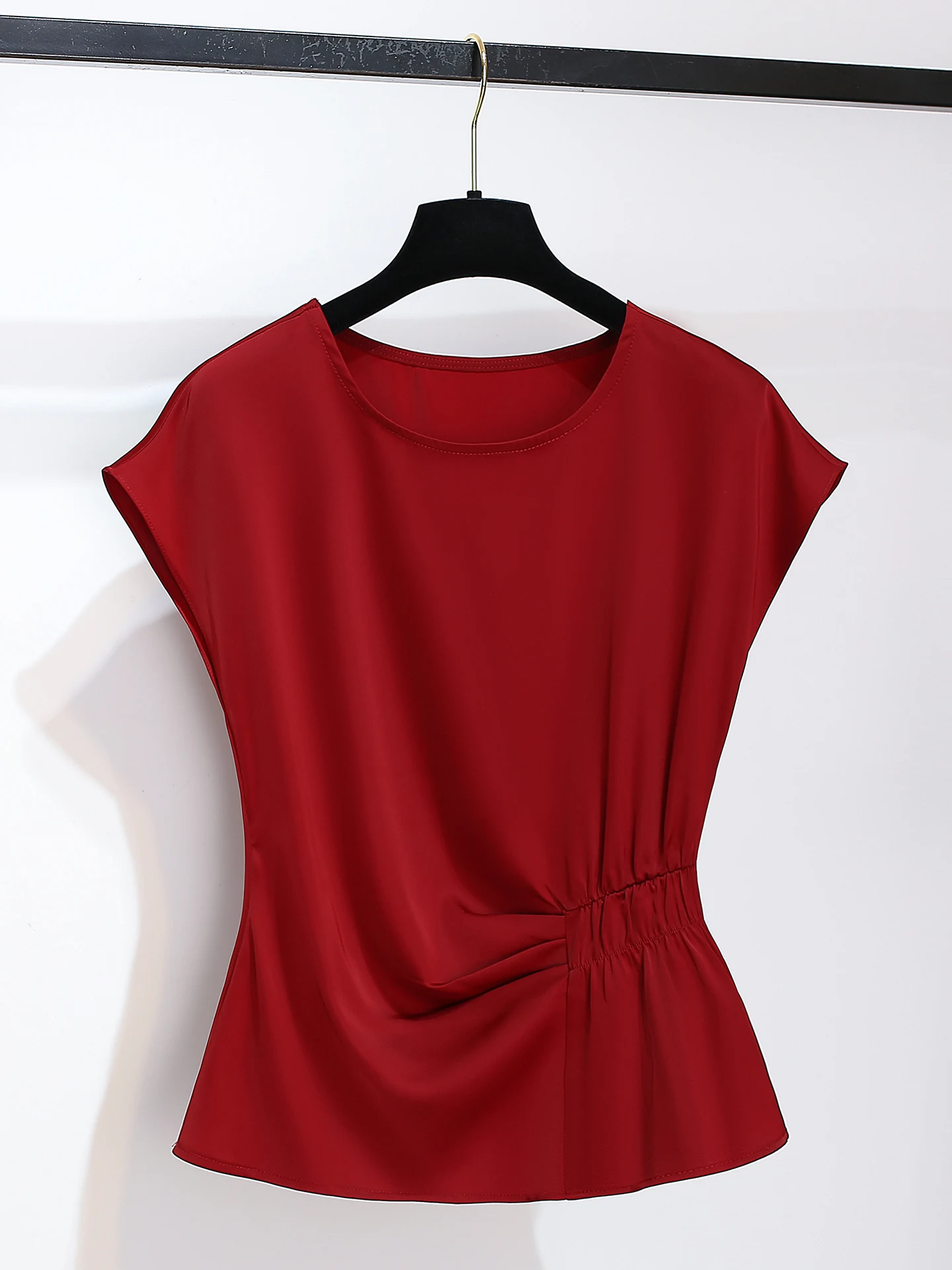 

Уникальный красивый ацетатный атласный круглый жилет Ne Svel, женский летний новый топ с застежкой на талии, корейский сле