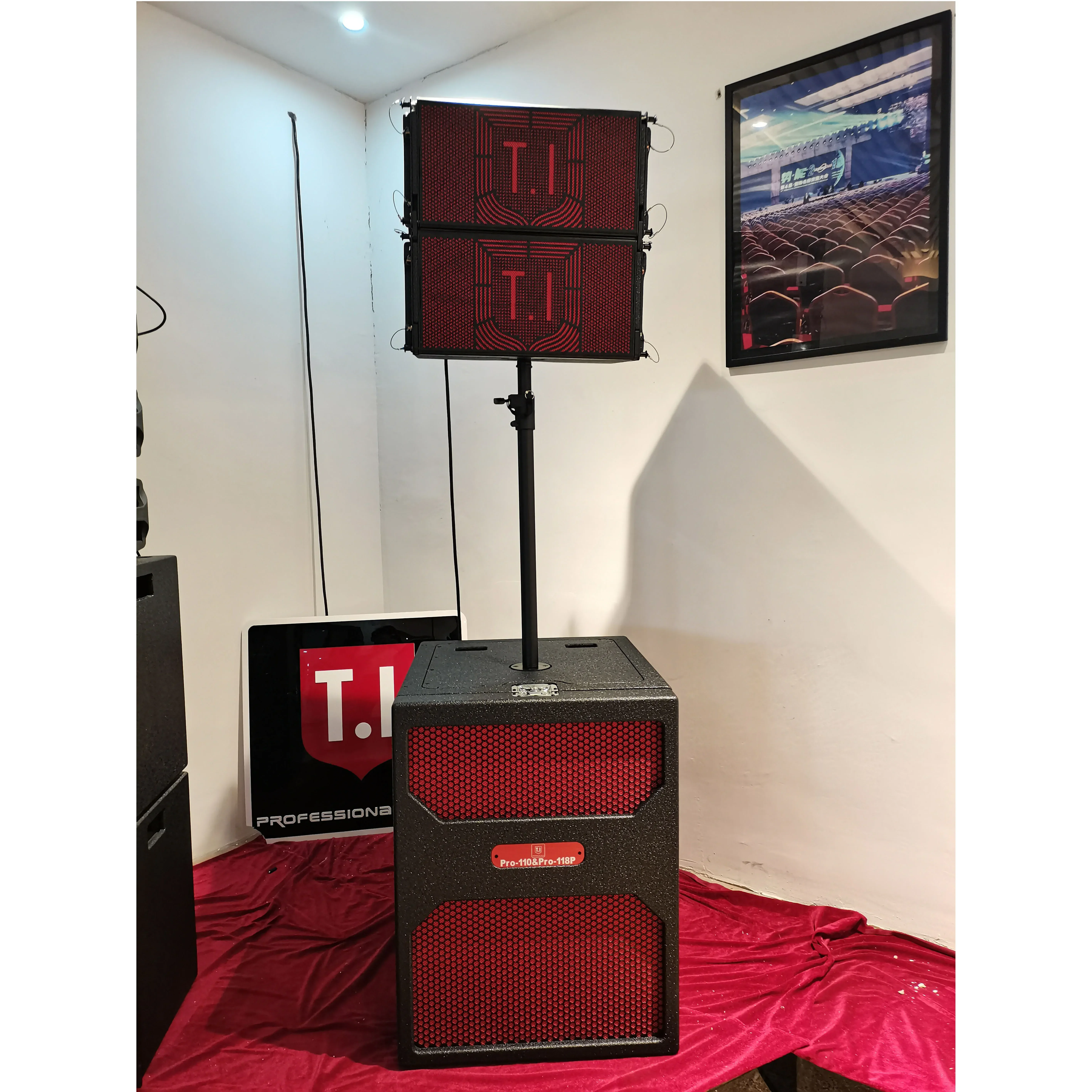 Picture 6: Audio Event Promotional Product Active Line Array Speaker Sound System Line Array Pro 110 Line Array Indoor and Outdoor Wood