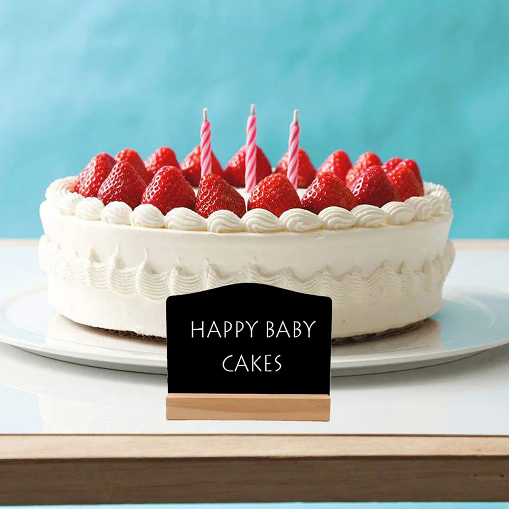 8pcs Mini Double-sided Message Board Mini Rustic Chalk Sign Message Board Sign