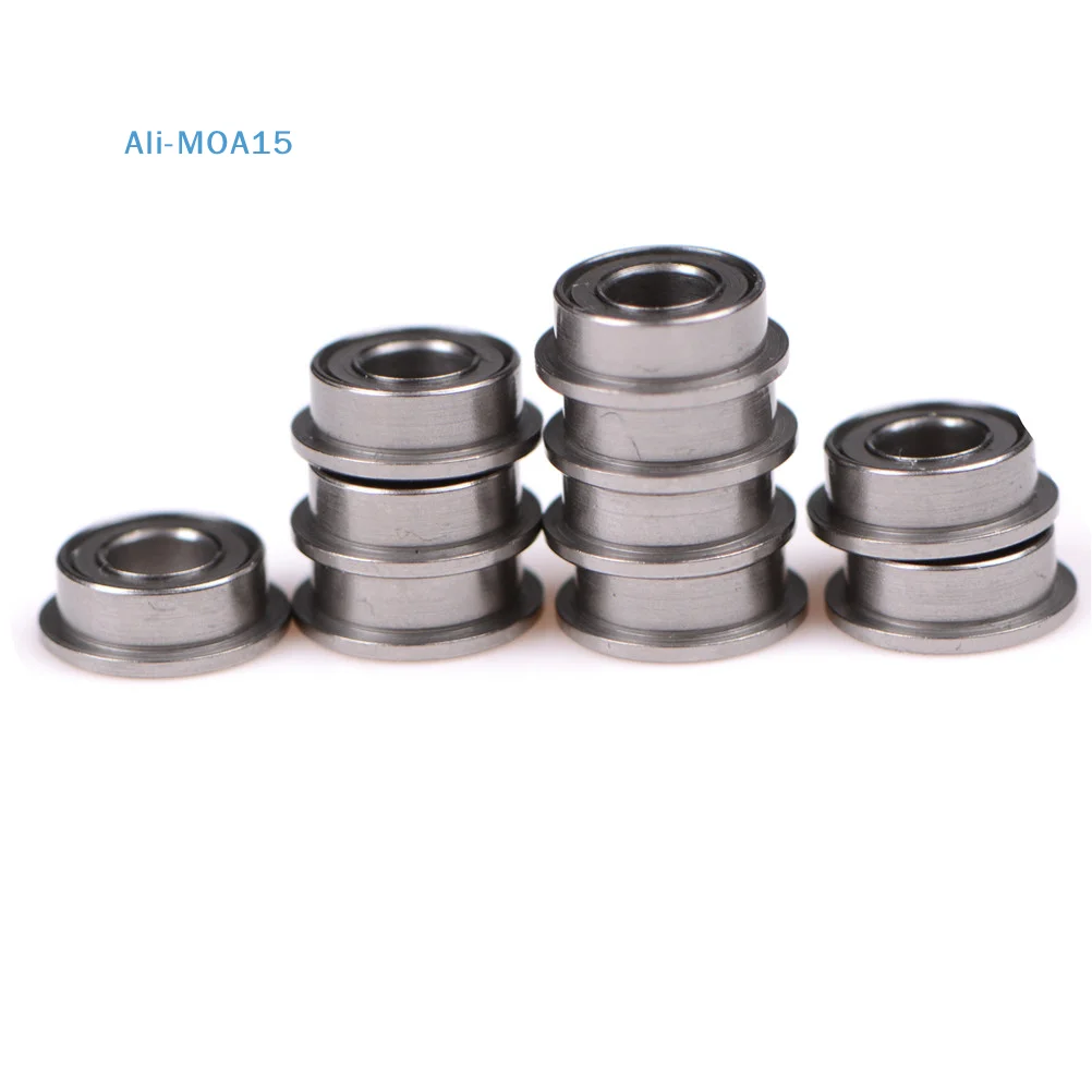 10 Pcs Brand New 3mmX6mmX2.5mm MF63zz Mini Metal Double Shielded Flanged Ball Bearings