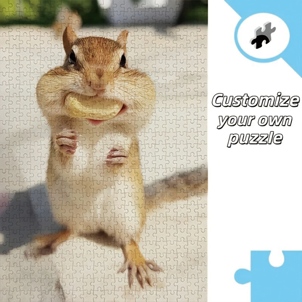 35/300/500/1004pcs Personalized Custom Photo Puzzle Pet Photos Funny Adult Leisure Toys Gift