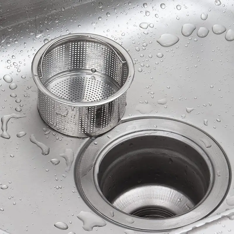 

1-5Pcs Stainless Steel Kitchen Sink Strainer Plug Sink Drain Cover Filter Basket With Handle Waste Filter Mesh Kitchen Tools