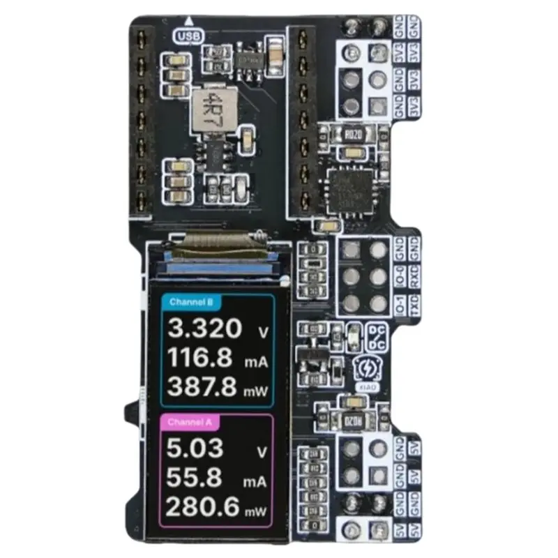 3CGRO-Powerbread For XIAO Breadboard Power Supply Meter Color LCD Display For XIAO Development Boards