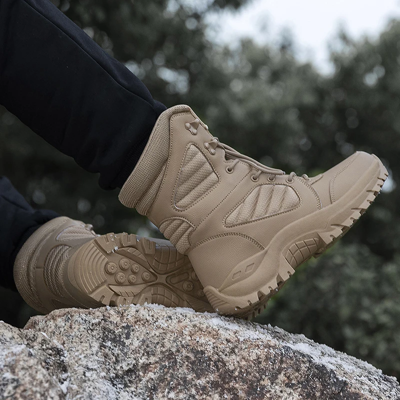 أحذية رجالية عالية الجودة مريحة ومتينة للمشي لمسافات طويلة في الهواء الطلق ومضادة للانزلاق وقابلة للتنفس أحذية رياضية عالية الجودة مقاومة للماء كاجوال