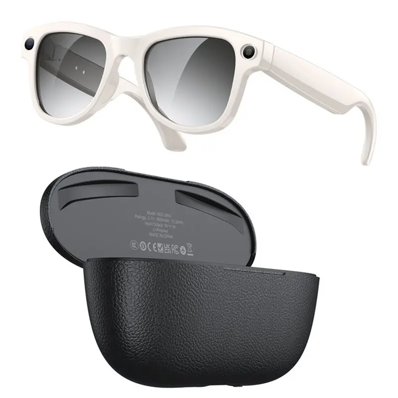 AAAEL-Smart Glasses With Exclusive Charging Case With Camera Video Recording Bluetooth Call Voice Translation Sunglasses C