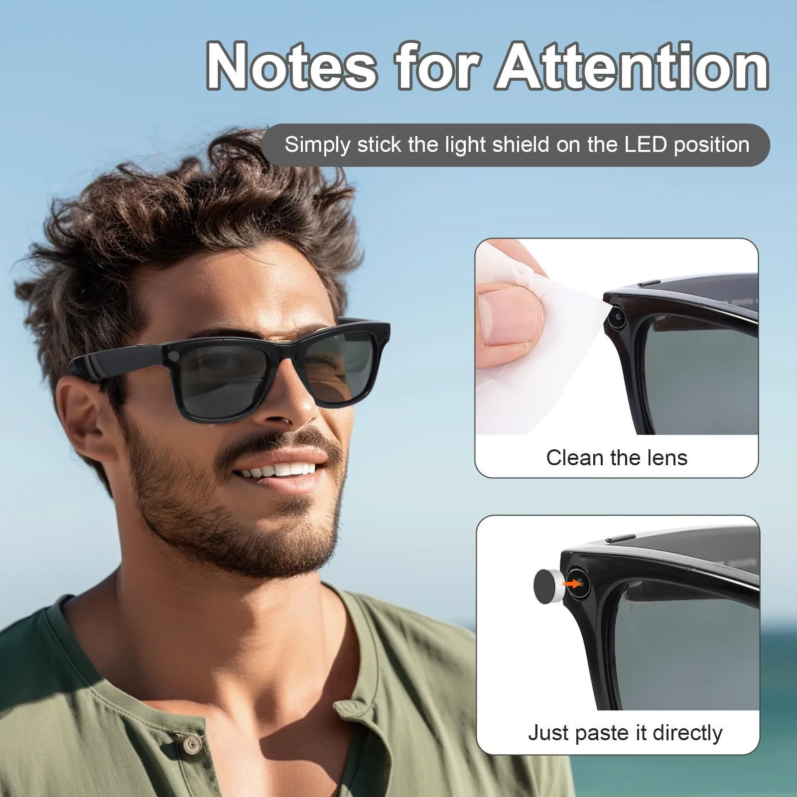 Upgraded Smart Eyewear Optical Indicator Shield Matte Black Scratch-Resistant Alignment Tool for Glasses Frame Maintenance