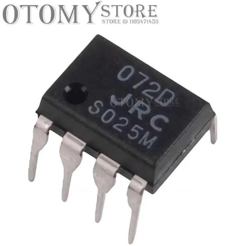 10PCS 100% NEW JRC072D NJM072D Direct Insert DIP8 JRC072 072D Dual Input Operational Amplifier Chipset