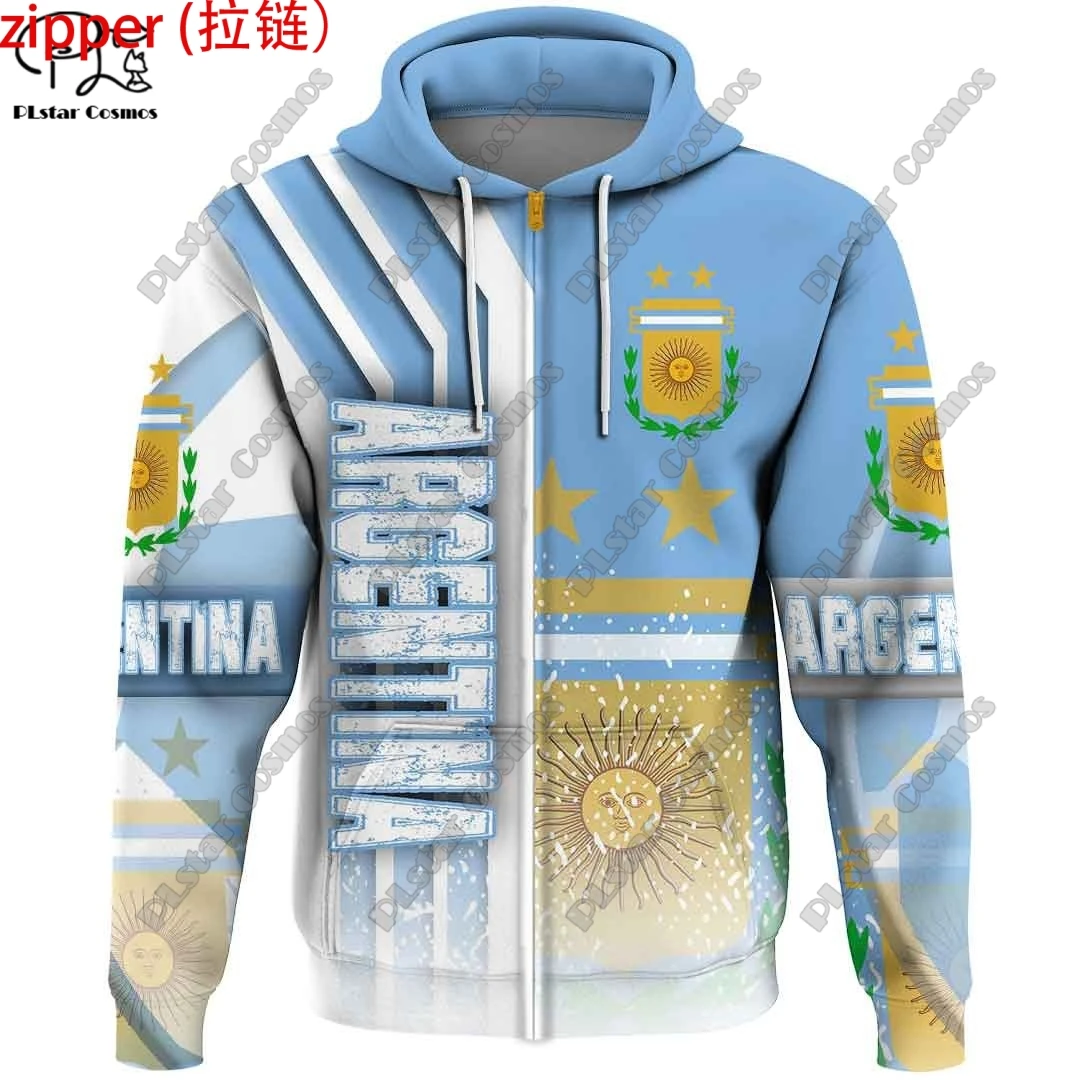 PLSTAR COSMOS 3D Printing New Zipper Hoodie Street Unisex Germany Australia Poland Ghana Argentina Morocco Soccer Clothing