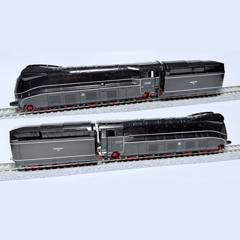 لعبة قطار HO من النوع 1/87، نسخة DC من قاطرة البخار BR01 المبسطة باللون الأسود، نموذج القطار هدية لعبة للأولاد #1