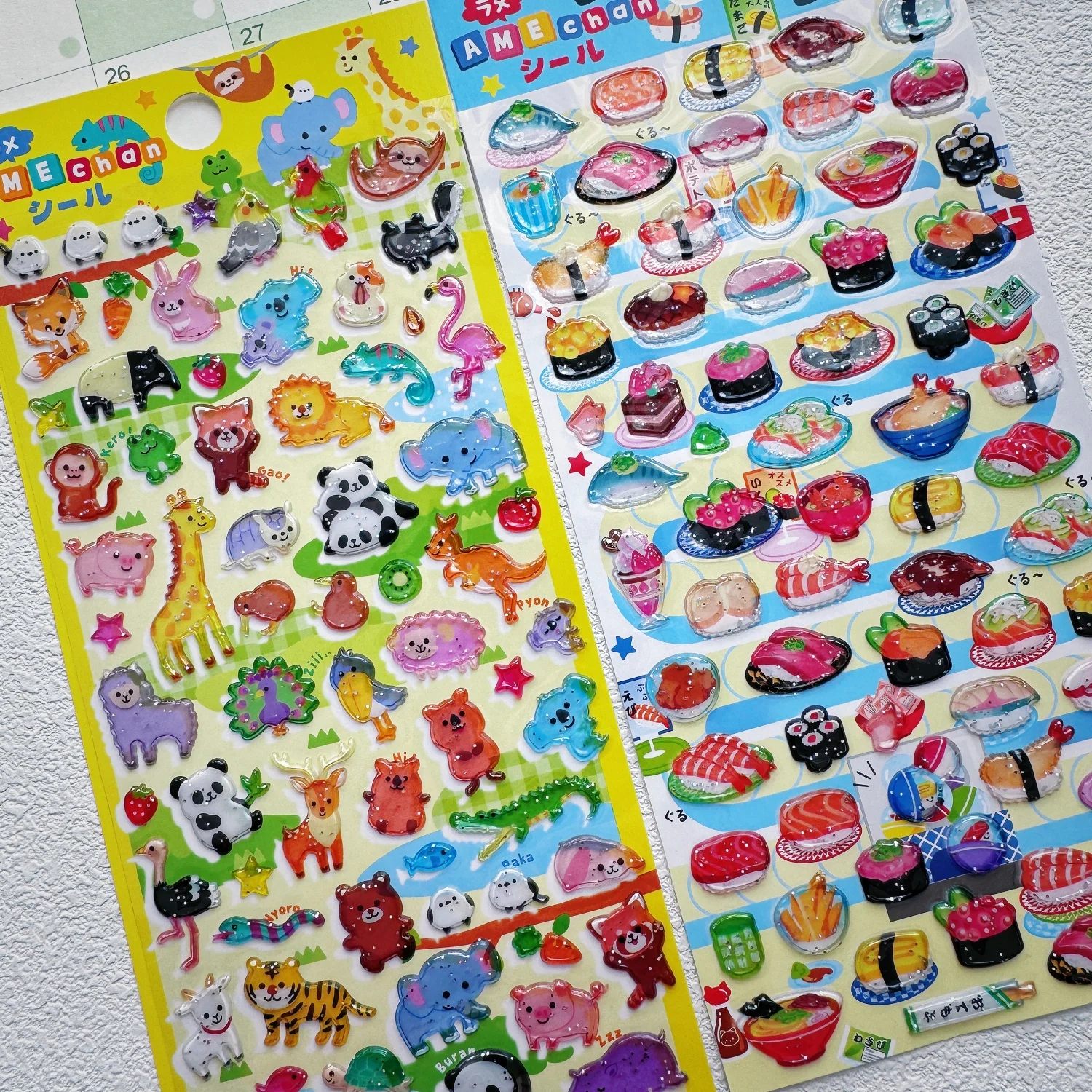 

Креативные суши мультфильм животные панда блестящие 3D наклейки наклейка для дневника DIY Скрапбукинг канцелярские принадлежности милые наклейки