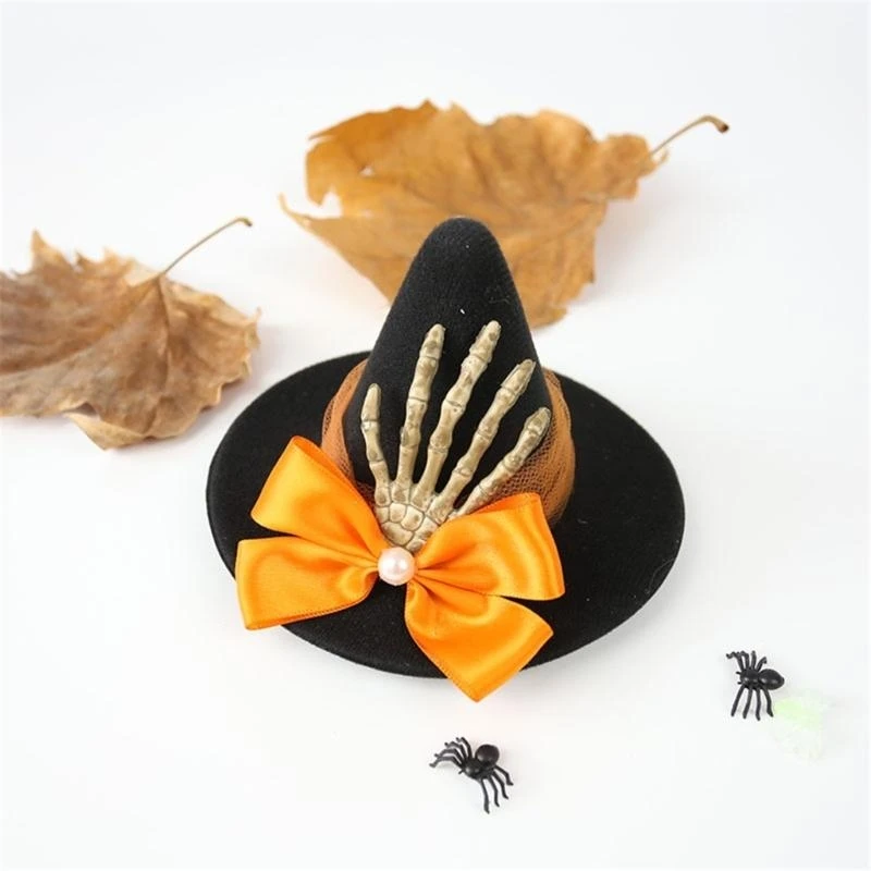 

Halloween Witch Hat Hair Clip Wizard Hat hairpin Witch Hat Headpiece for Halloween Costume Props Gothic Hair Accessory 15UB