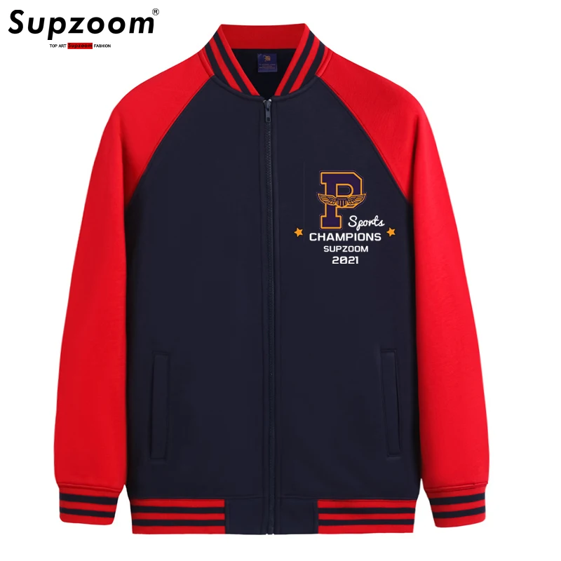 Supzoom Neue Ankunft Mode Preppy Stil Baumwolle Dicken Druck Rib Sleeve Bomber Jacke Marke Kleidung Baseball Herbst Winter Mantel