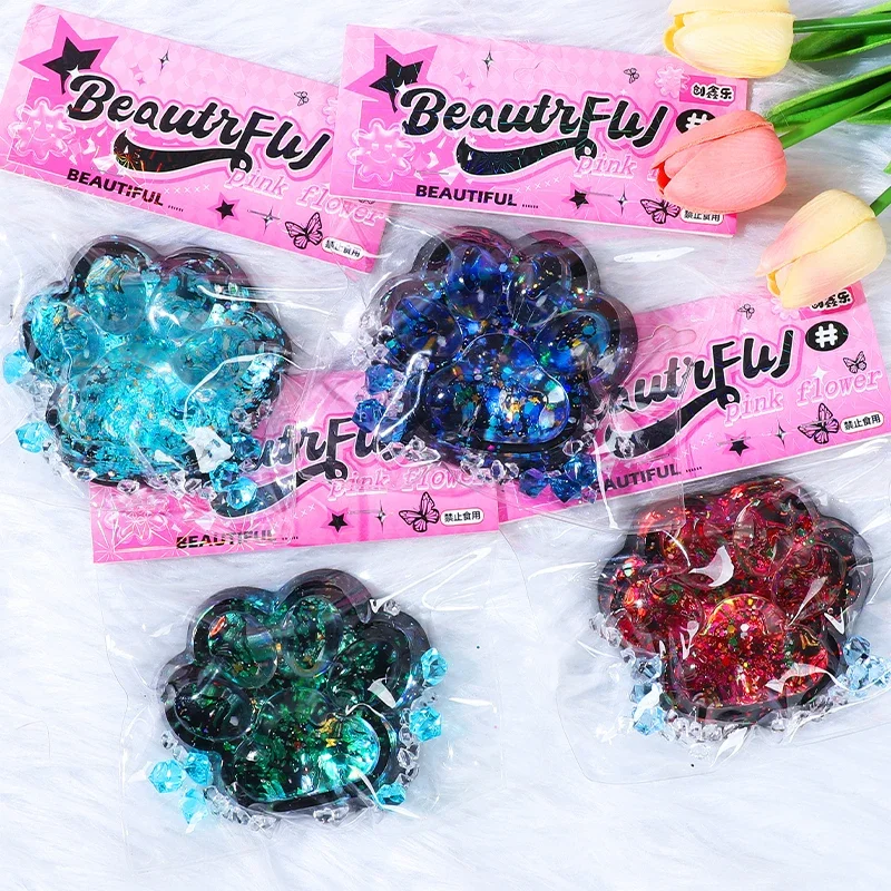 Sterrenverlichte Hemel Grote Kat Poot Squishy Fidget Speelgoed Zacht Langzaam Rebound Stress Relief Speelgoed Pinch Decompressie Cadeau Kat Klauw Knijpspeeltje