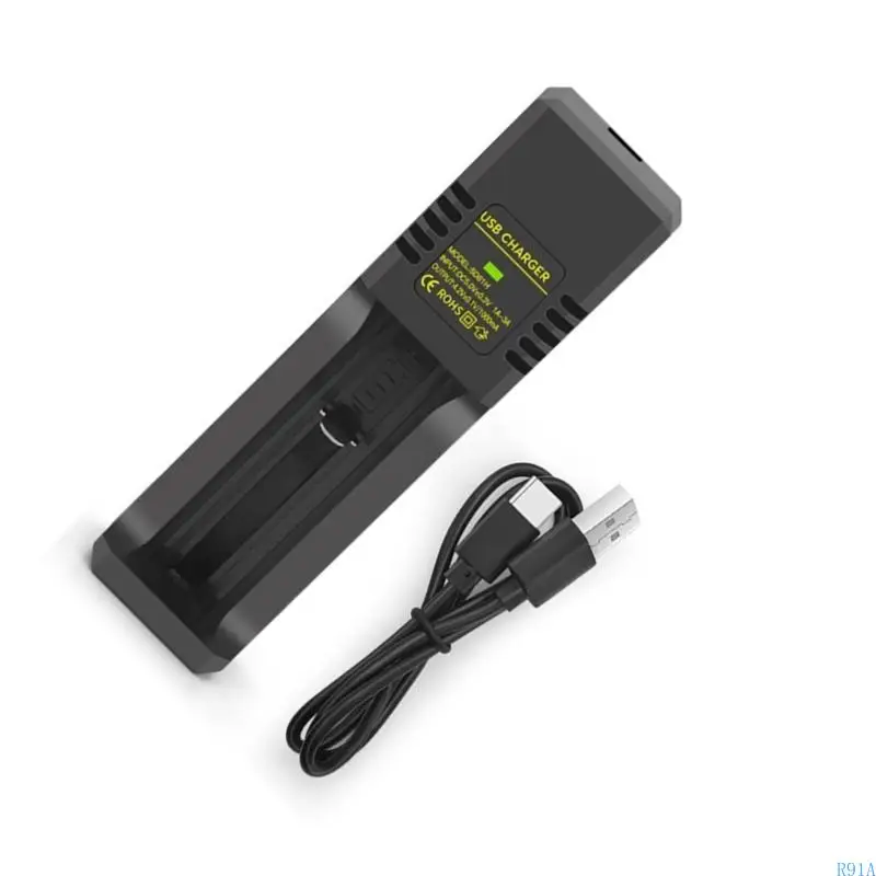 R91A 1 قناة محول شاحن البطارية 1-bay شحن الدفعة نوع الدعم C & USB