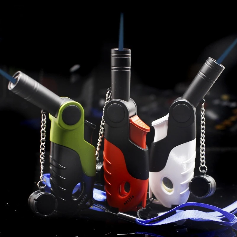 Cool Butane Lighter with Moveable Head Windproof High Jet Flame Torch Lighters Smoking Accessories BBQ Tools Flame Ignition Tool