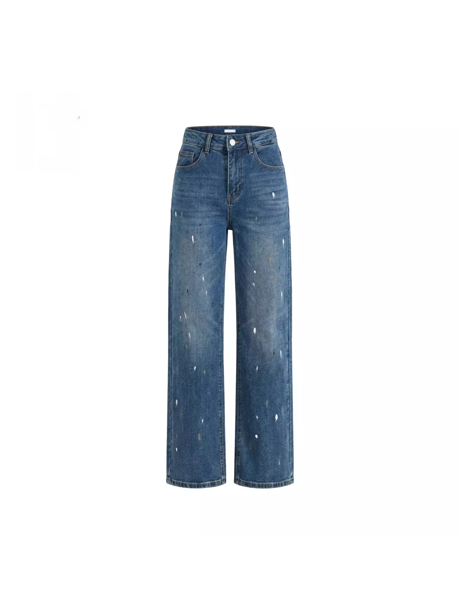 

Retro Slim Wide Leg Denim Jeans Women's Spring Summer New Loose Personali Versatile High Waist Slim Straight Leg Pants