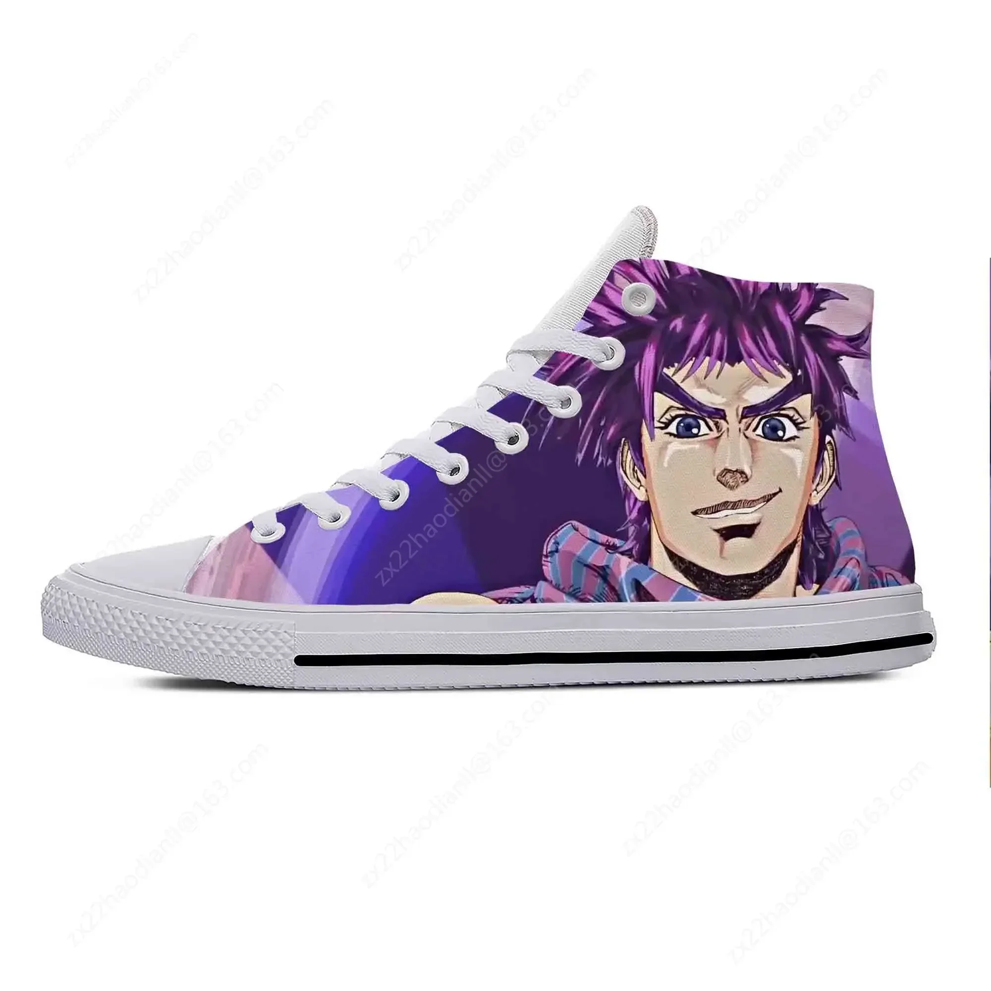 Anime Manga Jojo Bizarre Adventure Joseph Joestar Casual Cloth Shoes High Top Lightweight Breathable 3D Print Men Women Sneakers