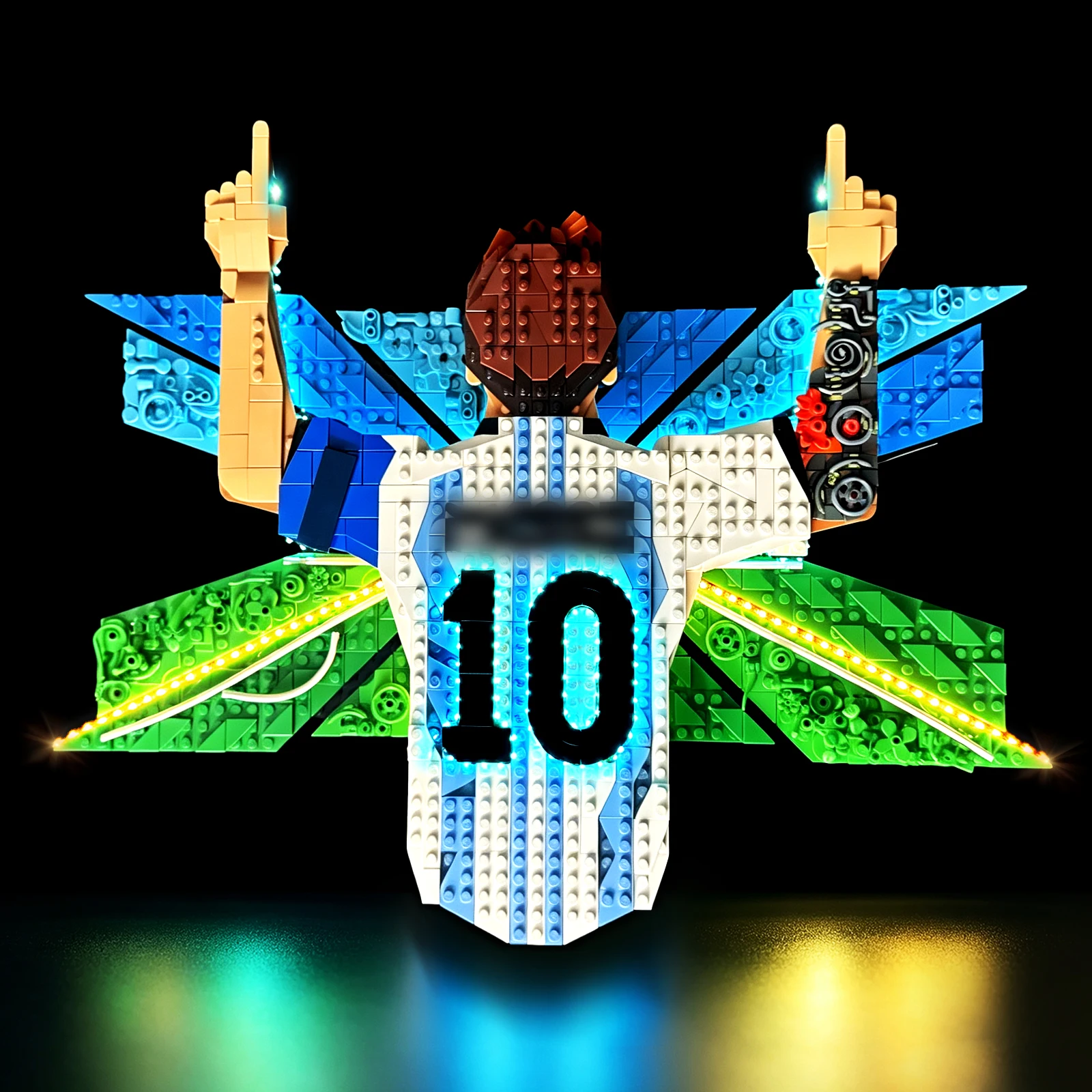 LED Lights Kit for Lego 43018 MOC Building Blocks, DIY Lights Set For Lego Lionel Messi Celebration, Model Bricks Not Included