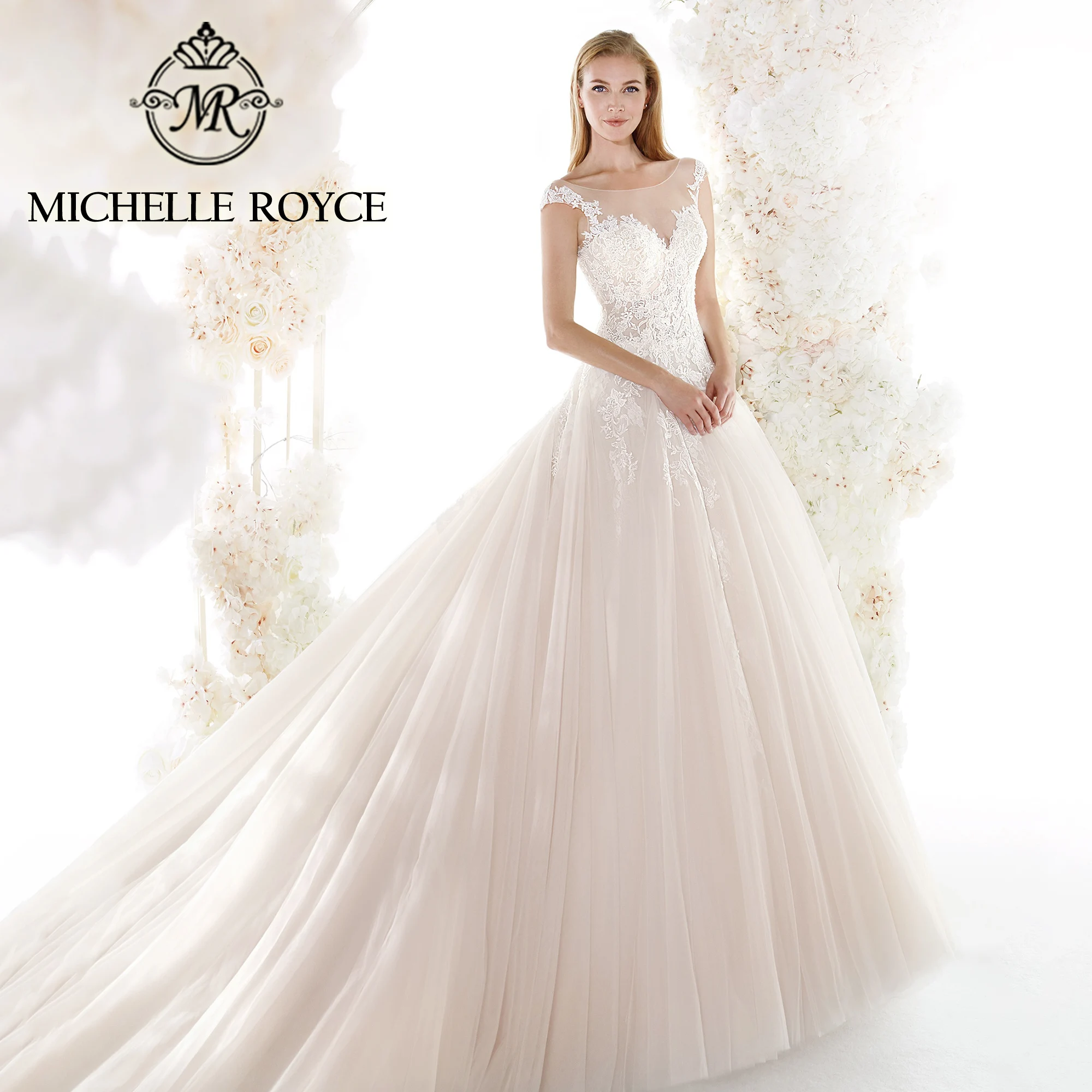 Michelle Royce Ball Gown Wedding Dress High Quality Sexy Pretty Sweetheart Embroidery Court Train Wedding Gown Vestidos De Novia