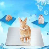 1PC Rabbit Cooling Mat Pet Hamster Aluminum Cool Ice Pad Cage Sleeping Bed Plate for Bunny Puppy Kitten Chinchilla Pet Supply