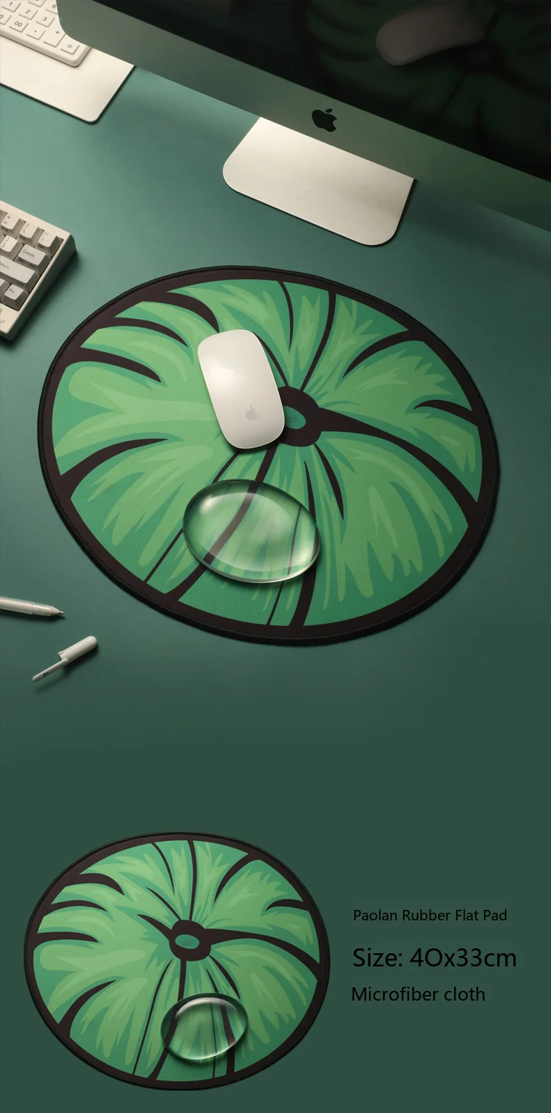 Transparente Silikon-Handgelenkauflage, Mauspad, Kristall-Sommer-Schreibtischunterlage für Büro und Gaming, kühlendes transparentes Design – Detail 1