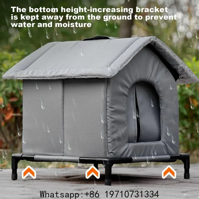 Winter Outdoor Cat House Warm Windproof washable Cat Shelter Insulated Animals Cave Cold Weather Nest For Backyard Garden Garage