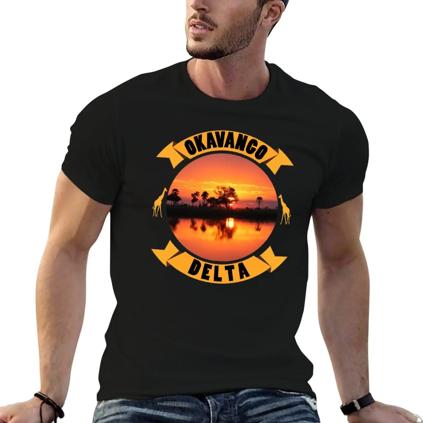Okavango delta T-Shirt Basic Solid Tee for Daily Use