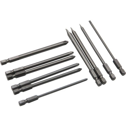 10pc Cross 100mm Hexagonal Handle Screwdriver Set Magnetic Straight…