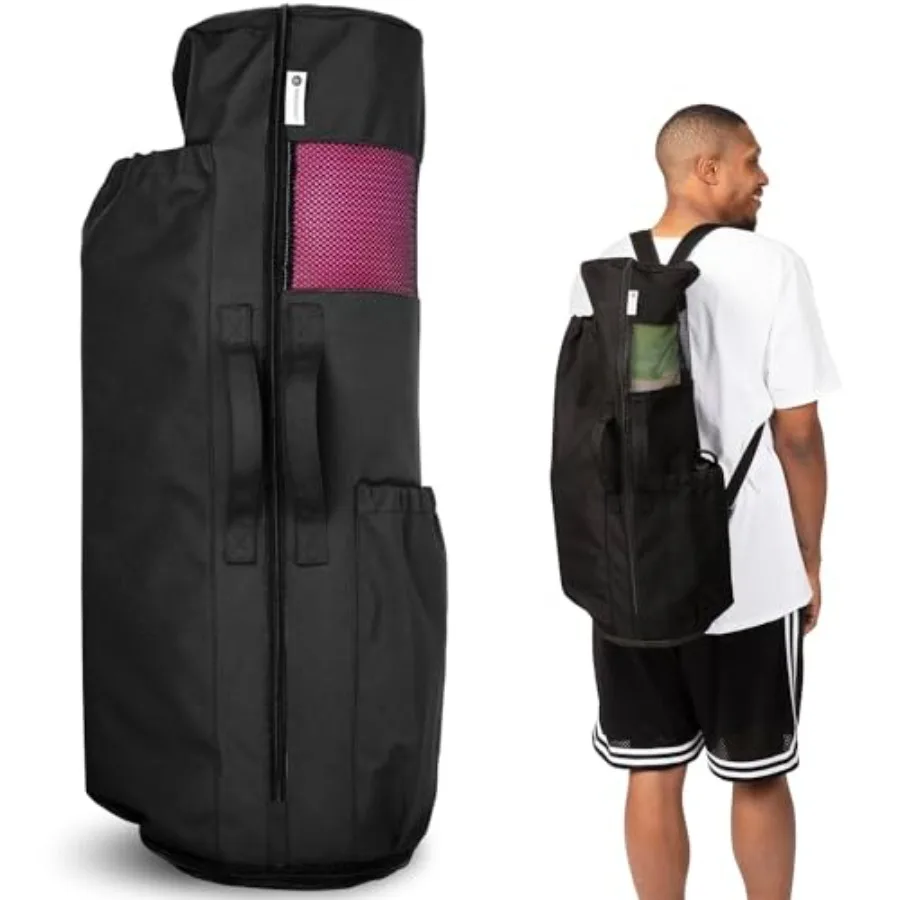 Yoga Mat Bag - for Women and Men, Yoga Bag with Pockets and Adjustable Strap, Yoga Mat Carrier, Fits Mats Blocks and Yoga Acces