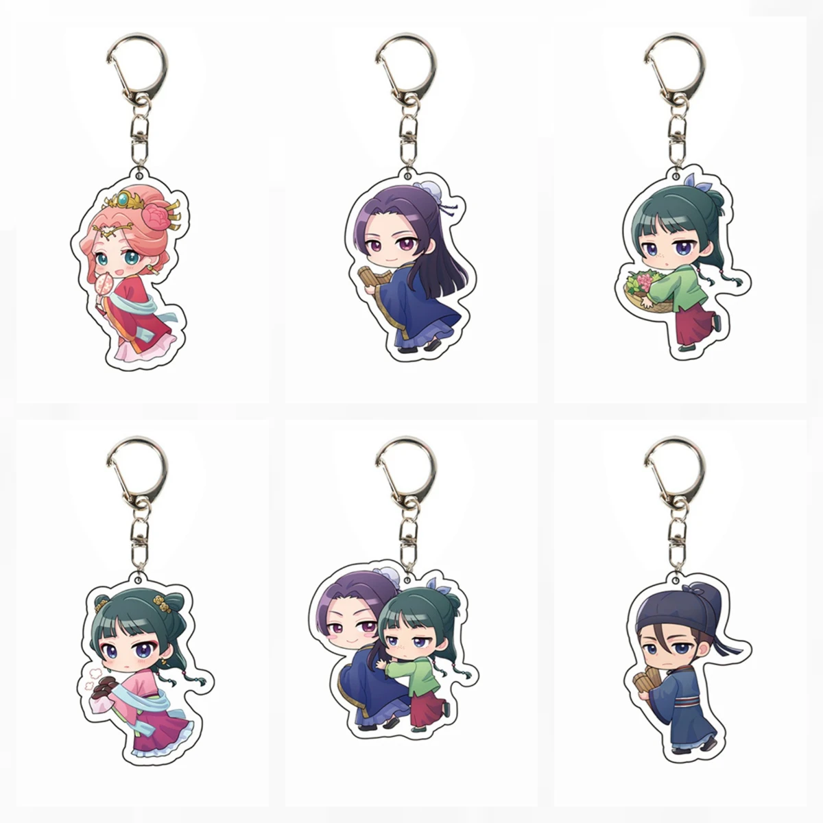 Anime Diaries Kusuriya No Hitorigoto The Apothecary Diaries Keychain Acrylic Figure Maomao Gao Shun Li Bai Cosplay Keyring Gifts