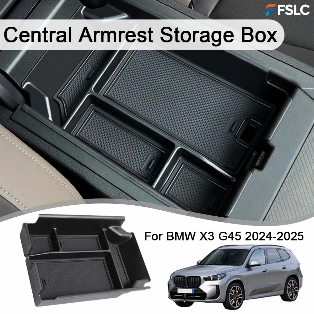 

Cars interior Accessories Central Armrest Storage Box For BMW X3 G45 2024-2025 Black Car Styling Upgrade Modify A Car