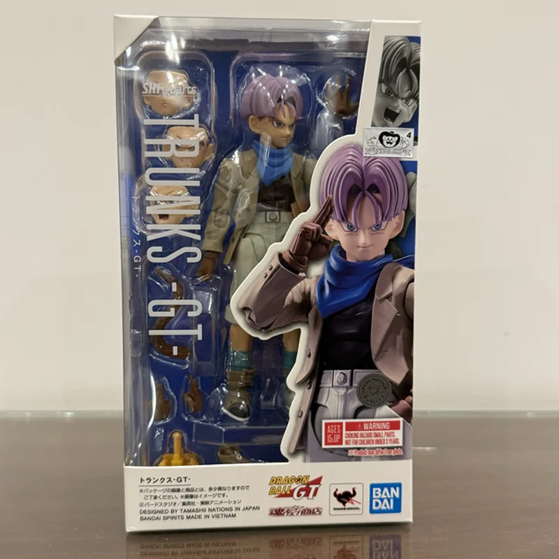 

Bandai Original Dragon Ball Gt Pb Shf Trunks Torankusu Saiyan Action Figures Desktop Decoration Model Doll Boy Toy Gift