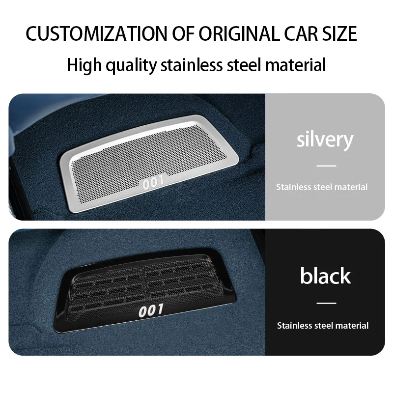 ل ZEEKR 001 2024 2025 غطاء غبار لمنفذ الهواء تحت المقعد شبكة حماية من الفولاذ المقاوم للصدأ اكسسوارات السيارات الداخلية