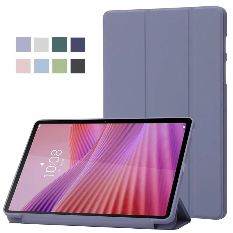 

Чехол для Lenovo Tab 10,1 2025 10,1 дюйма, тройной чехол из искусственной кожи, мягкая задняя подставка, чехол для Lenovo Tab tb311fu tb311xu, чехол Coque Funda