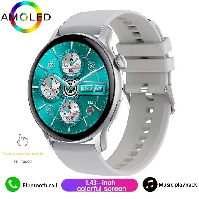 

2025 New HK85 AMOLED 1.43" Smart Watch for Men & Women - BT Call, Health Monitoring, Always-on Display, Fitness Sports Tracking