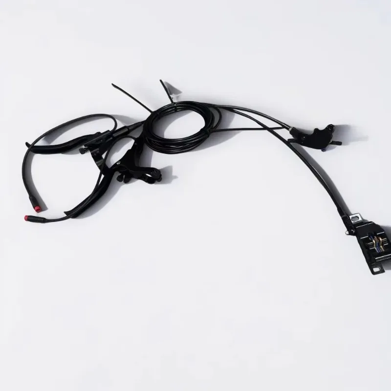 Electric Scooter 2 Piston Hydraulic Disc Brake Complete Set Durable Hydraulic Brake System Caliper With Brake Lever for Repair