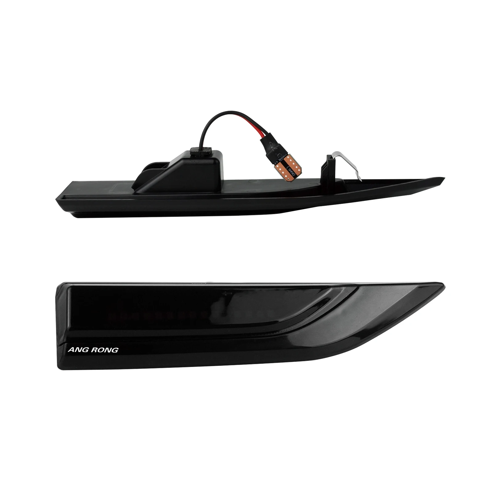 ANGRONG 2x dynamische bernsteinfarbene LED-Seitenmarkierungs-Repeater-Kontrollleuchte für VW T6 Transporter Caravelle 2015–2019