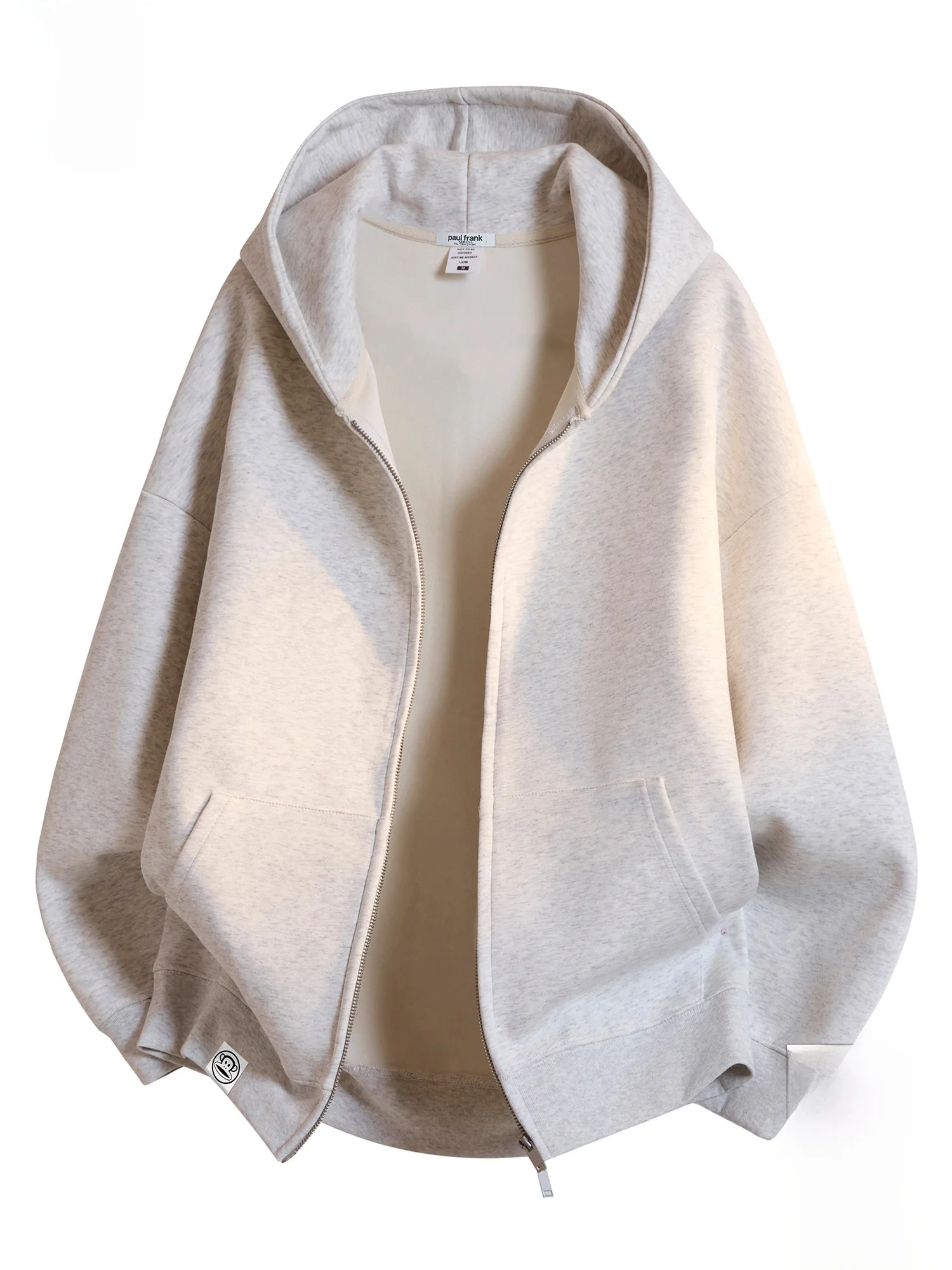 

PaulFrank Double Zipper Casual Long Sve Hoodie Men's Loose Fit Winter New Sle Comfortable Polyester Cotton Blend Sweatirt