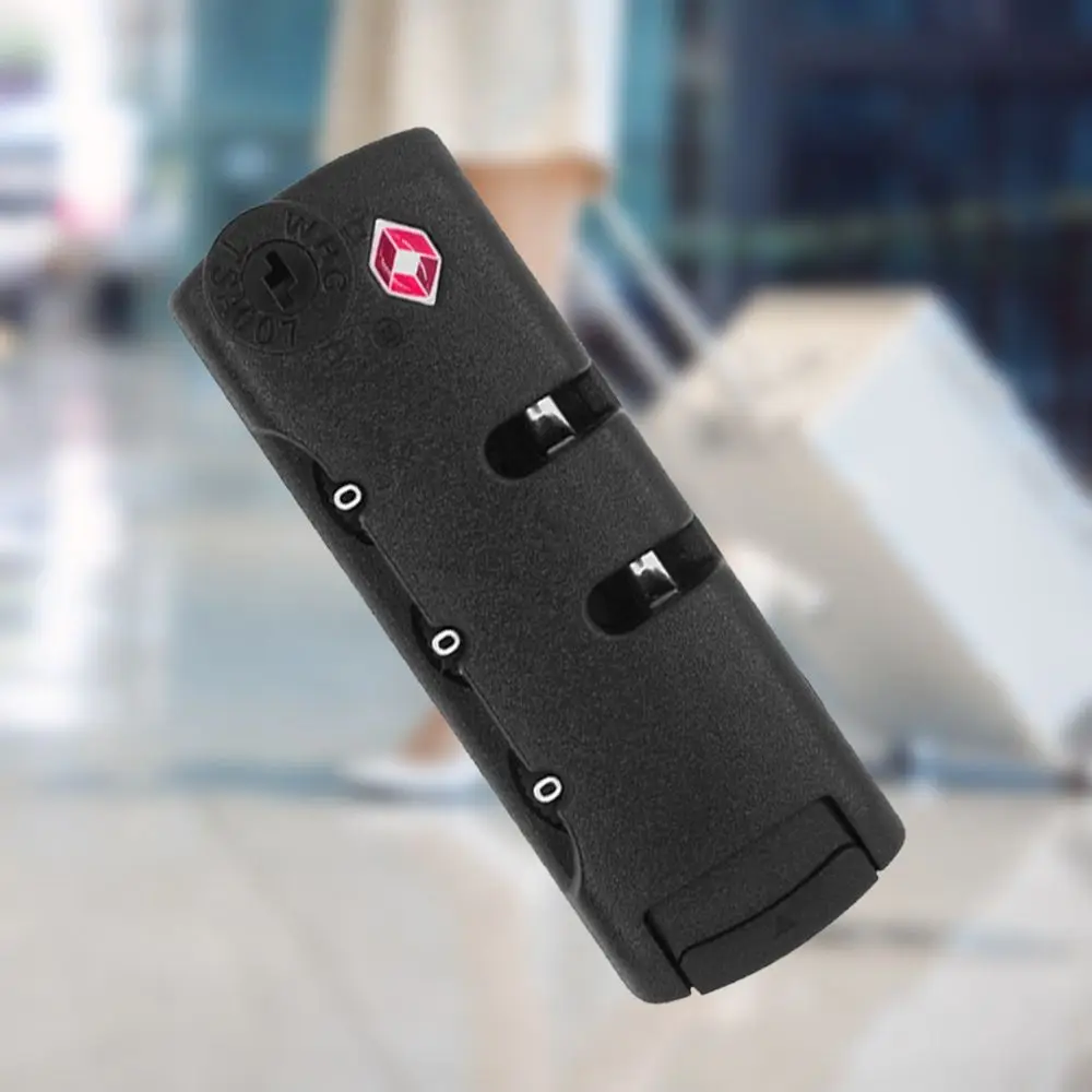 Portable TSA 3 Digit Combination Lock Bag Lock Security Tool Suitcase Luggage Coded Lock Padlock Customs Password Lock Travel