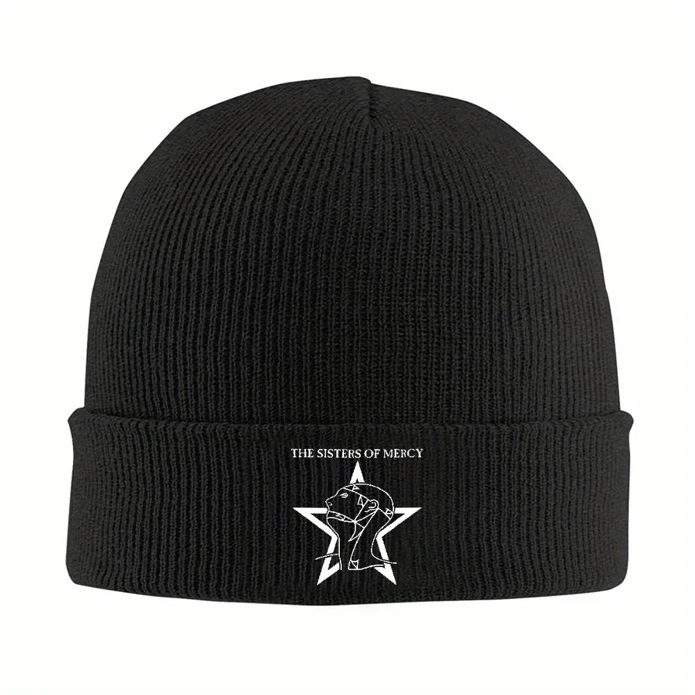 1pc The Sisters Of Mercy Bonnet Hats gothic Skullies Beanies Unisex Adult Retro Thermal Elastic Beanie Hats Autumn Gym Design Ca