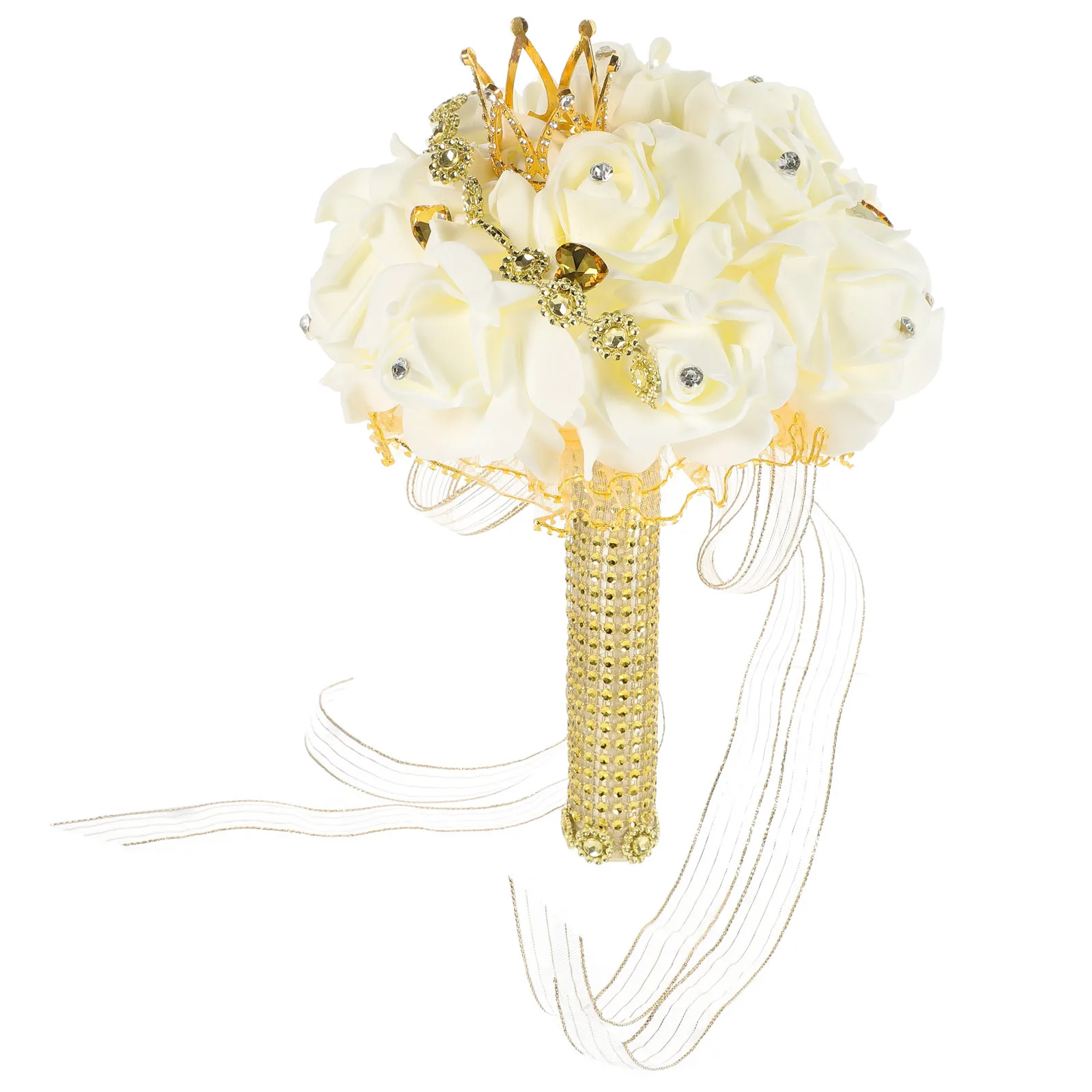 

Artificial Flower Bride Bouquet Crown Decorated Realistic Wedding Flowers for Bridal Party Decoration Flower for Wedding