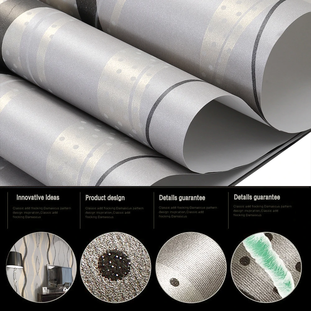 Voltsify 10M Modern 3D Victorian Embossed Wallpaper Deluxe Feature Wall Decor Paper Roll