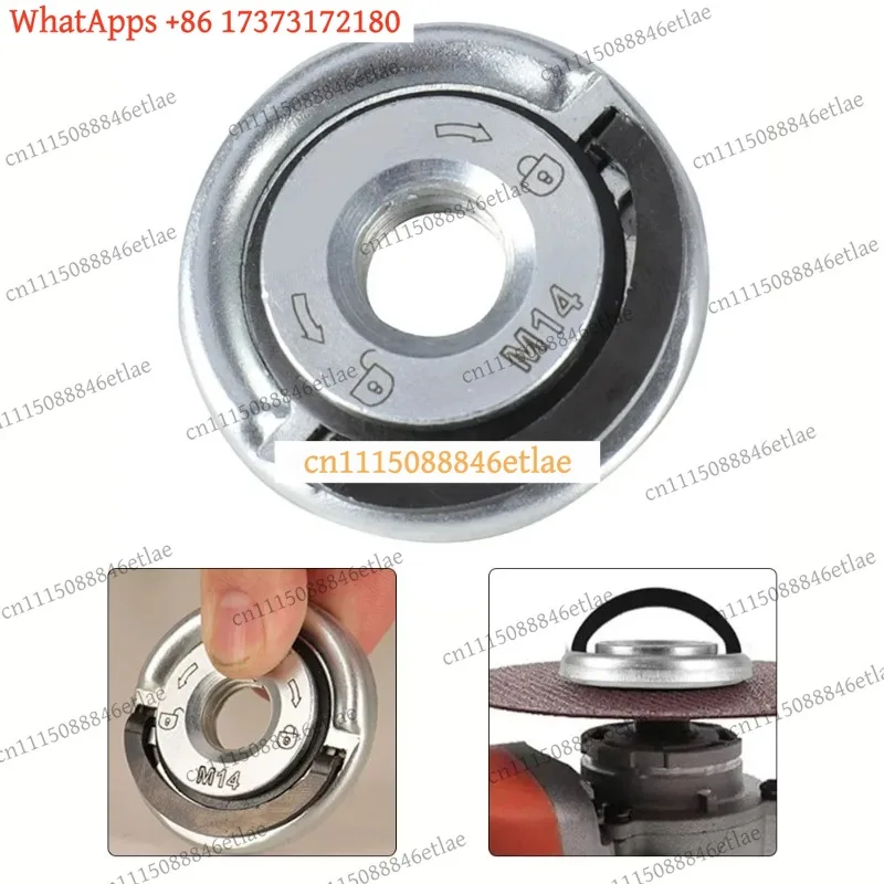 k03 M14 Quick Release Self-locking Pressure Plate Flange Nut for Angle Grinder Power Chuck Thread Accessory Tools Parts