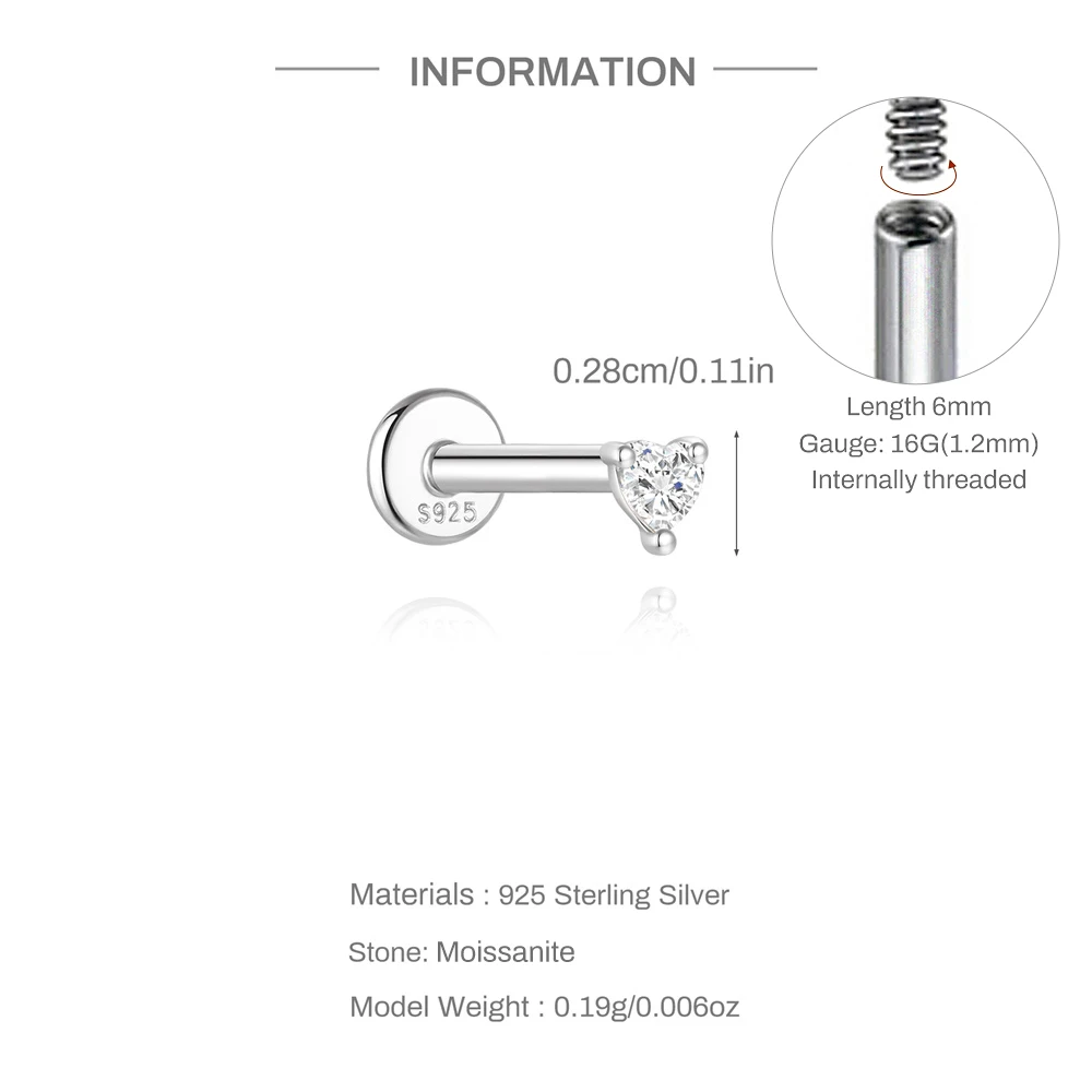 Aide 6/7/8/9mm 1pc Funkelnde Moissanit Ohrringe 925 Sterling Silber Klassische Glänzende Kreis Creolen für Frauen Edlen Schmuck – Detail 13