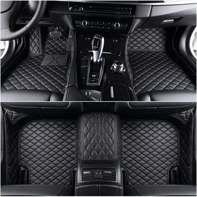 

Custom 5 Seat Car Floor Mat for BMW E46 3 Series 2000-2005 Year Interior Details Accessories Carpet Artificial Leather