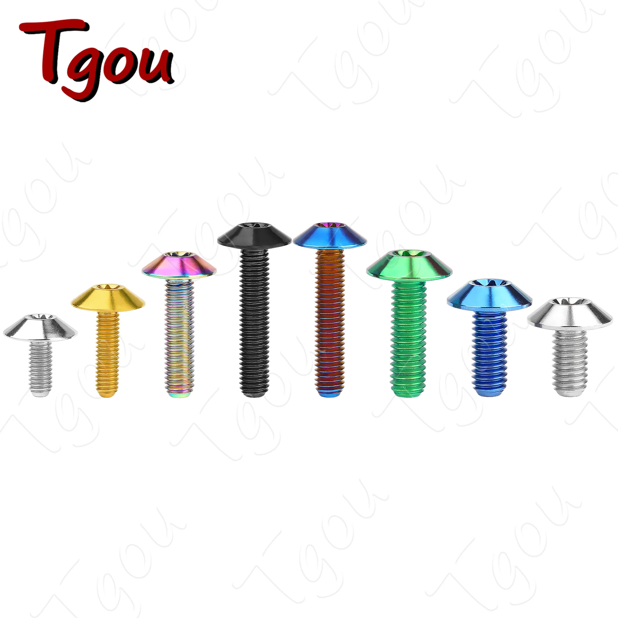 Tgou Titanium Bolt M5x12/15/20/25mm Torx T25 Head Screw for Motorcycle Bicycle 2pcs